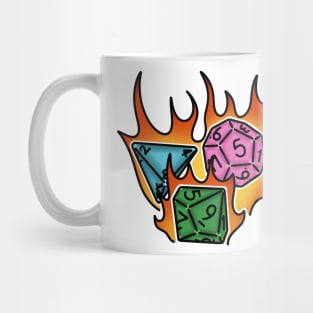 Dice on fire! Mug